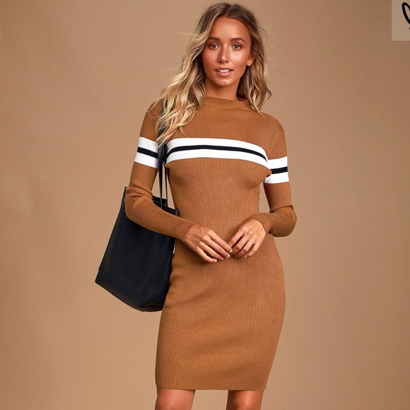 ribbed bodycon sweater dress